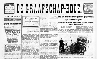 Voorblad uit de Graafschapbode van woensdag 10 januari 1940